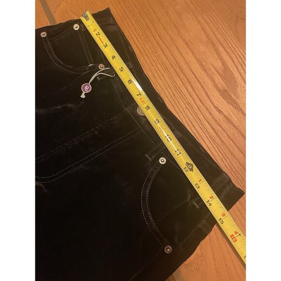 Ralph Lauren Collection Kaida Relaxed Bootcut Black Velvet Jeans 30 Purple Label - Picture 8 of 16